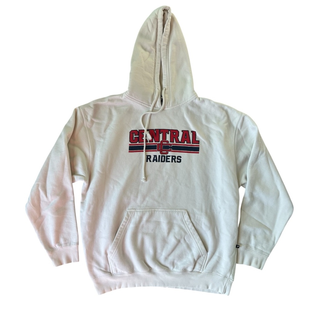 VINTAGE PENNANT CENTRAL RAIDERS WHITE HOODIE SWEATSHIRT SIZE LARGE MENS